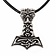 Thors hammer with wolf head, silvered - Celtic Webmerchant