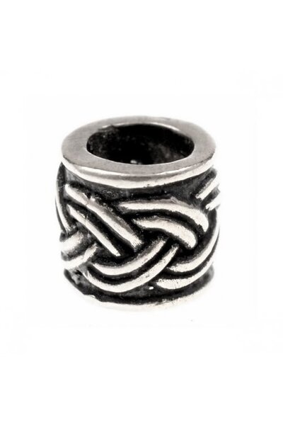 perle barbe avec motif de noeud celtique, argentait - Celtic Webmerchant