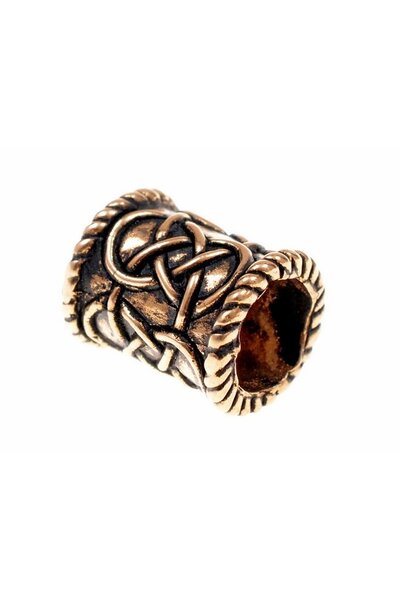 perle barbe avec motif de noeud, bronze - Celtic Webmerchant