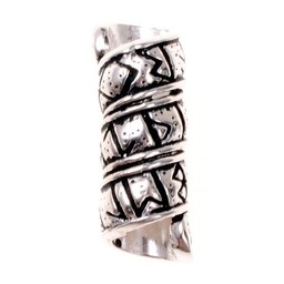 Germański broda / koralik włosy z Rune napisem posrebrzane - Celtic Webmerchant