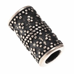 Cylindryczny granulowany Viking brody peletki, posrebrzane - Celtic Webmerchant