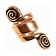 Celtic Bart Perle mit Spiralen, Bronze - Celtic Webmerchant