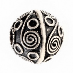 Viking beard bead Birka, silvered bronze - Celtic Webmerchant