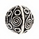 Viking beard bead Birka, silvered bronze - Celtic Webmerchant