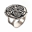 anillo celta con triskelion, argentado - Celtic Webmerchant