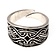 anillo Magyar con motivo de nudo, plateado - Celtic Webmerchant