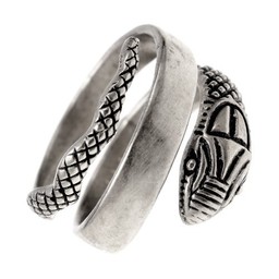Roman Schlange Ring, Bronze versilbert - Celtic Webmerchant