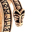 anillo de peldaño con cabezas de lobo, bronce - Celtic Webmerchant