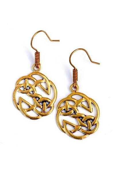 Celtic knut örhängen, brons - Celtic Webmerchant
