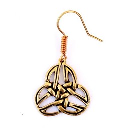 Celtic trisquelion earrings Mabinnogion, bronze - Celtic Webmerchant