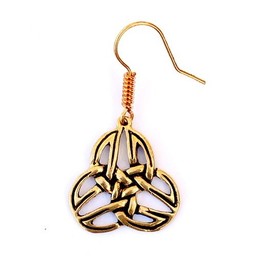 Keltische triskelion oorbellen Mabinnogion, brons - Celtic Webmerchant