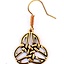 trisquelion celtique boucles d'oreilles Mabinnogion, bronze - Celtic Webmerchant