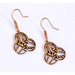 Celtic trisquelion earrings Mabinnogion, bronze - Celtic Webmerchant