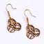 Celtic trisquelion earrings Mabinnogion, bronze - Celtic Webmerchant