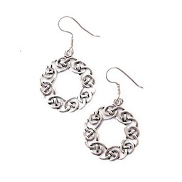 Boucles d'oreilles couronne celtique, argentait - Celtic Webmerchant