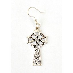 Boucles d'oreilles avec croix celtique, bronze - Celtic Webmerchant