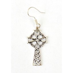 Earrings with Celtic cross, bronze - Celtic Webmerchant