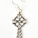 Earrings with Celtic cross, silvered - Celtic Webmerchant