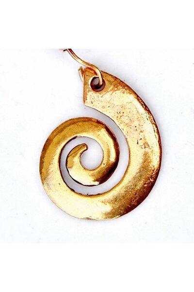 Keltische oorbellen met spiraal, brons - Celtic Webmerchant