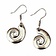 Boucles d'oreilles celtiques avec spirale, argenté - Celtic Webmerchant