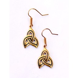 Celtic earrings trisquelion, bronze - Celtic Webmerchant