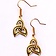 Boucles d'oreilles celtiques trisquelion, bronze - Celtic Webmerchant