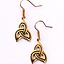 Boucles d'oreilles celtiques trisquelion, bronze - Celtic Webmerchant