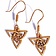 Boucles d'oreilles celtiques triquetra, bronze - Celtic Webmerchant