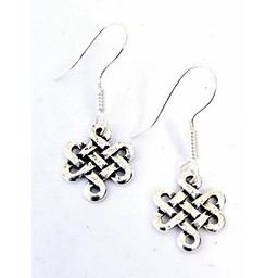 Boucles d'oreilles celtiques Lugh, SILVERED - Celtic Webmerchant