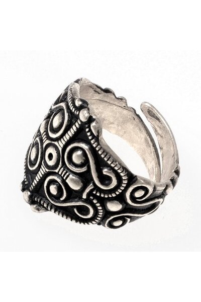 Gaulish ring La Tene, silvered - Celtic Webmerchant