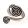 anillo celta con espirales, argentado - Celtic Webmerchant