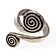 Celtic ring with spirals, silvered - Celtic Webmerchant