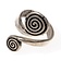 Keltische ring met spiralen, verzilverd - Celtic Webmerchant