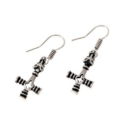 Earrings Icelandic Thor's hammer, silvered - Celtic Webmerchant