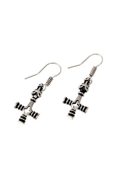 Earrings Icelandic Thor's hammer, silvered - Celtic Webmerchant