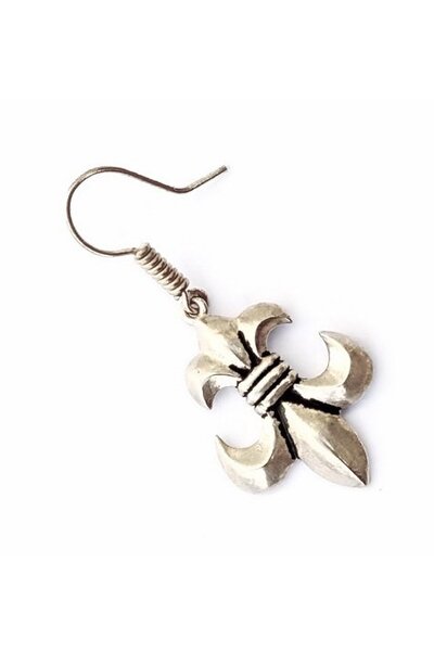 Örhängen fleur de lys, försilvrade - Celtic Webmerchant