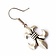 Earrings fleur de lys, silvered - Celtic Webmerchant