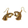 Pendientes germánica cuervo, bronce