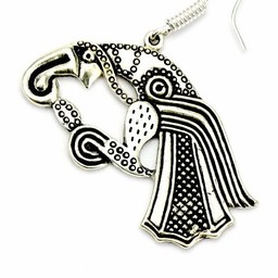 Pendientes germánica Raven, plateado - Celtic Webmerchant