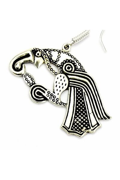 Pendientes germánica Raven, plateado - Celtic Webmerchant