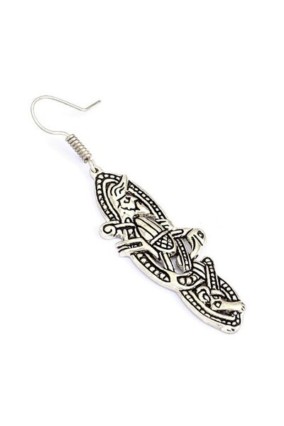 Vieux irlandais boucles d'oreilles, argenté - Celtic Webmerchant