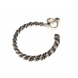 Dekorerede slavisk tempel ringe, forsølvet - Celtic Webmerchant