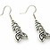 Viking earrings Borre style, silvered bronze - Celtic Webmerchant