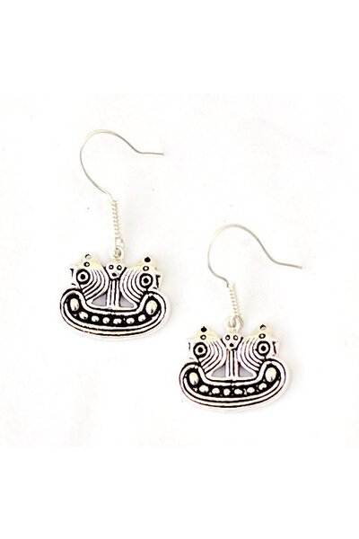 nave vichinga orecchini Bornholm, argentato - Celtic Webmerchant