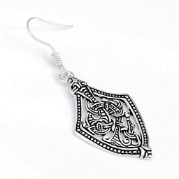 Viking orecchini stile Borre, argentato - Celtic Webmerchant