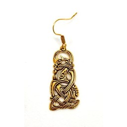 Viking dragon earrings, bronze - Celtic Webmerchant