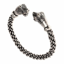 Oseberg Viking bracelet S, silvered - Celtic Webmerchant