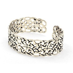 Celtic bracelet Book of Kells, silvered - Celtic Webmerchant