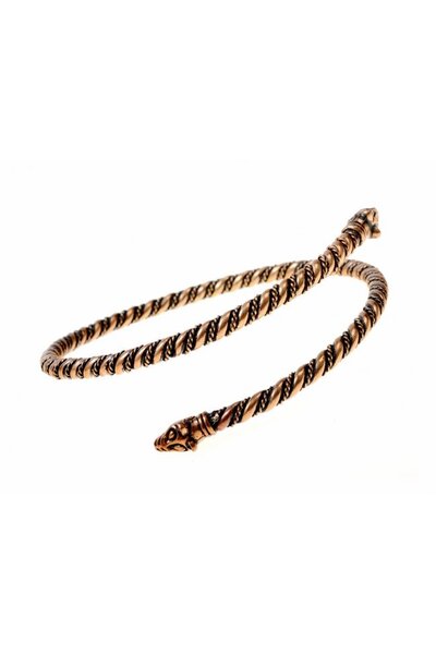 Viking övre armband med varg huvuden, försilvrade - Celtic Webmerchant