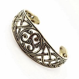 Celtic bracelet with trisquelion, silvered - Celtic Webmerchant